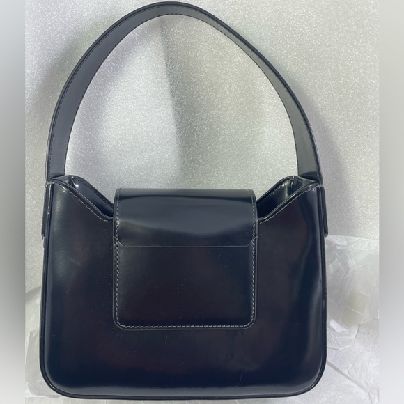 Kate Spade NY Sam Icon Spazzolato Leather Mini Hobo. Black/Silver. - Picture 8 of 15